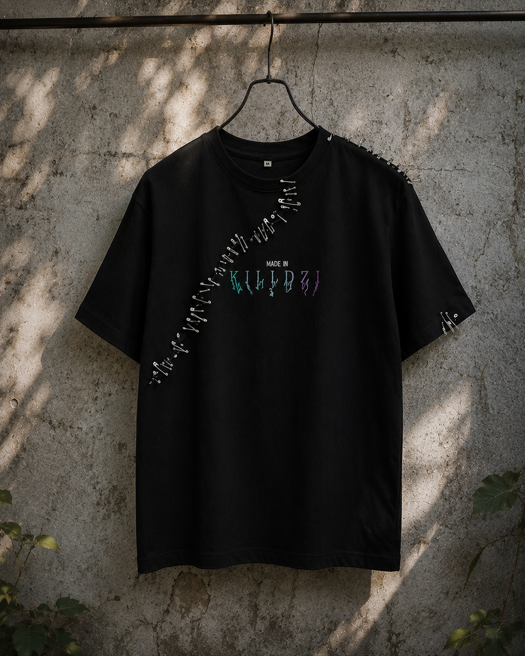 T-shirt oversize noir customisé Scars Made in Killdzi